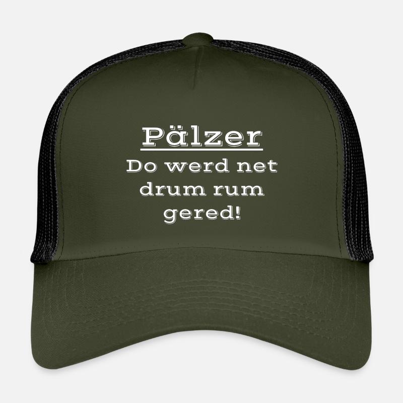 sprücheshirts für pfälzer, drumrum gered - Kinder Trucker-Cap - Olive/Schwarz