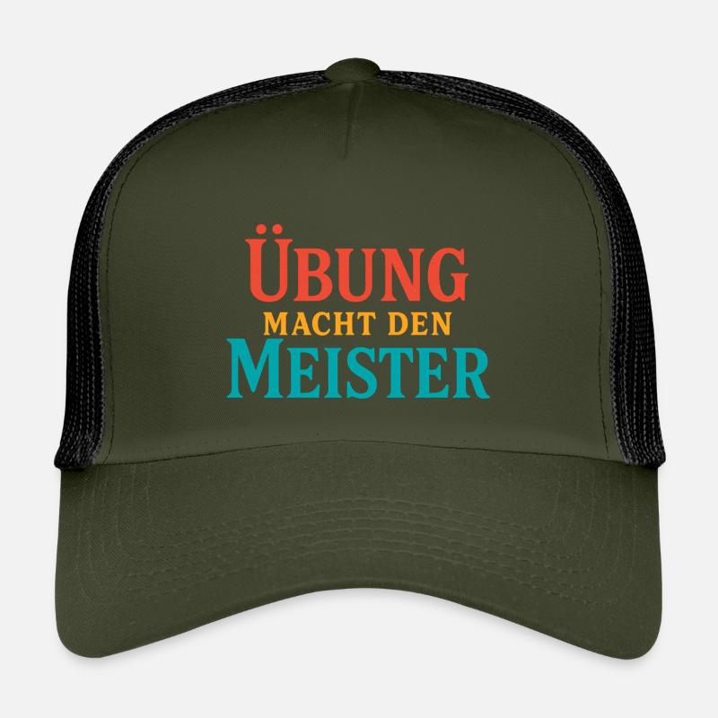Übe das Schmieden des Meisters - Kinder Trucker-Cap - Olive/Schwarz