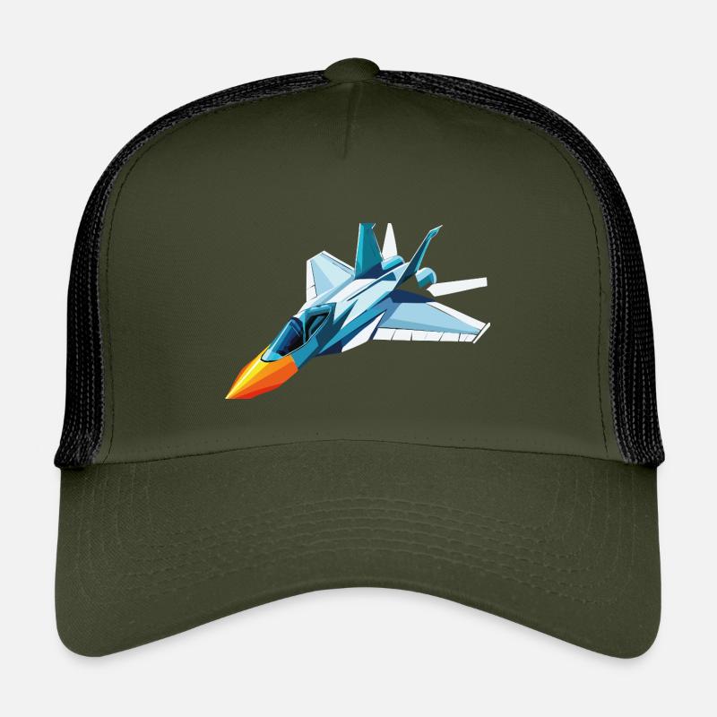 Düsenjäger - Kinder Trucker-Cap - Olive/Schwarz