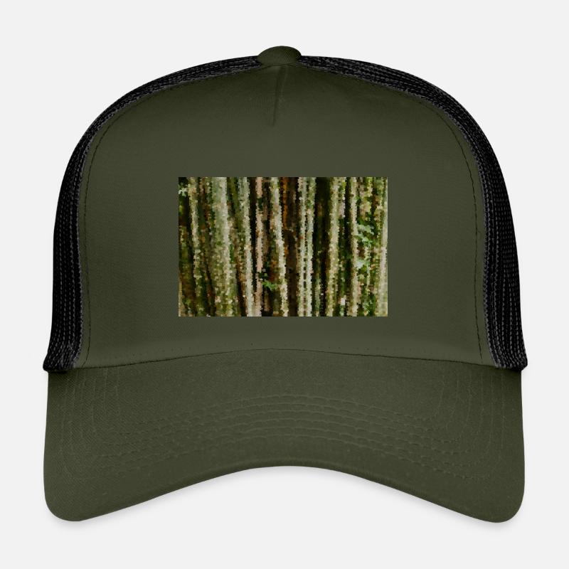 Birch Forest Pixel Stripes Kids’ Trucker Cap
