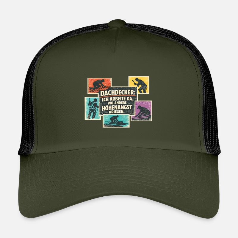Roofer Saying Retro Collage Kids’ Trucker Cap