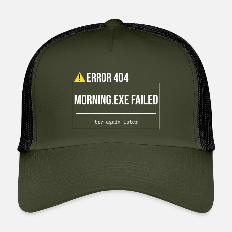 Error 404 - Morning.exe was not loaded - Kids’ Trucker Cap - olive/black