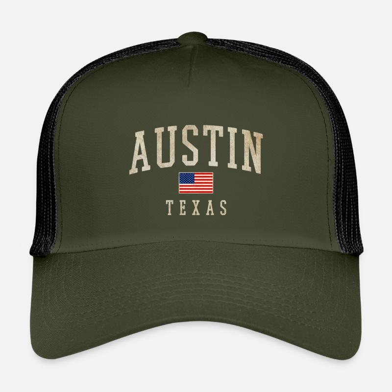 Austin Texas Americana Flag Kinder Trucker-Cap