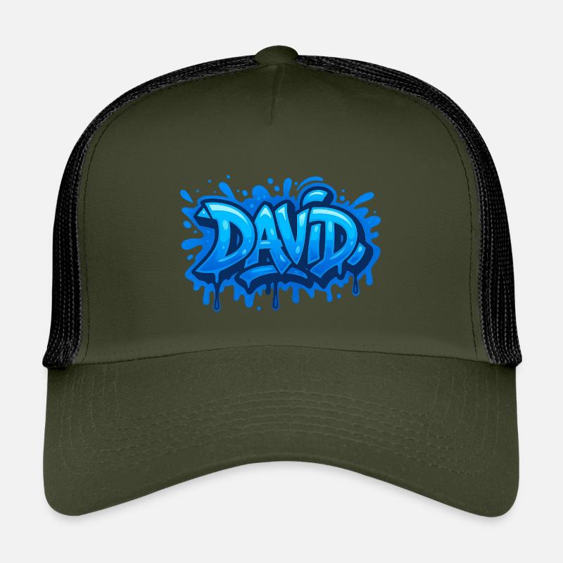 Graffiti DAVID Name Gift Ideal Printable Kids’ Trucker Cap