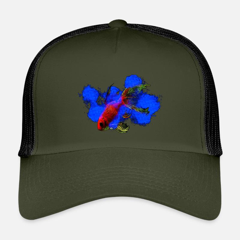 wassertiere, schleierschwanz Goldfisch Kinder Trucker-Cap
