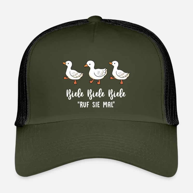 Biele Biele Biele "Ruf sie mal" - Kinder Trucker-Cap - Olive/Schwarz