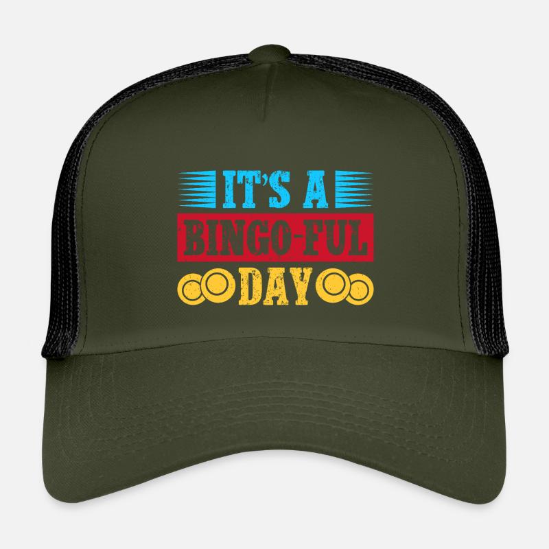 Bingo Game It´s Bingo-Ful Day Bingo - Kinder Trucker-Cap - Olive/Schwarz