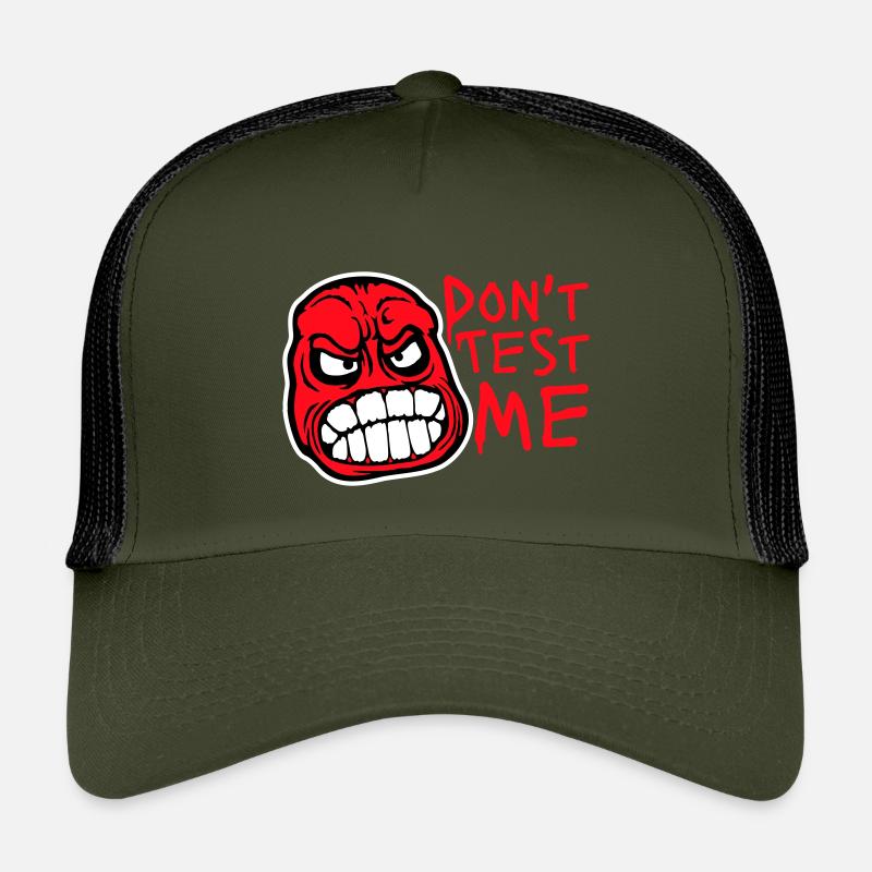 Don't Test Me Comic Frech Lustig Zitat Spruch Logo Kinder Trucker-Cap