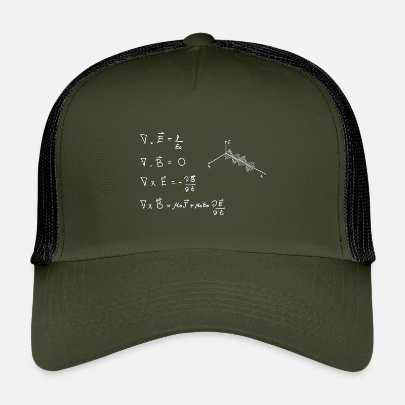 Maxwellsche Gleichungen - Kinder Trucker-Cap - Olive/Schwarz