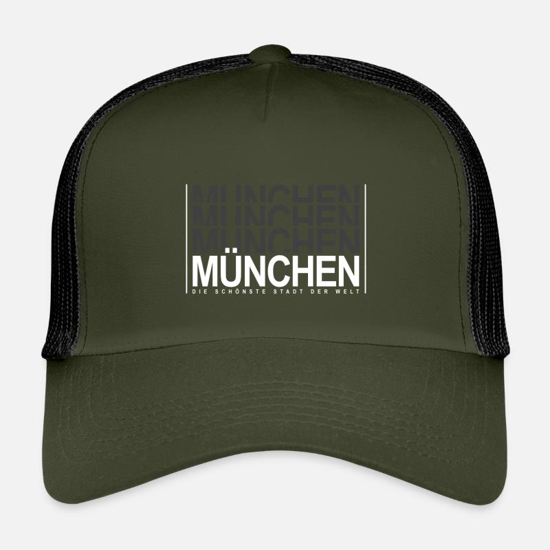 München - Kinder Trucker-Cap - Olive/Schwarz