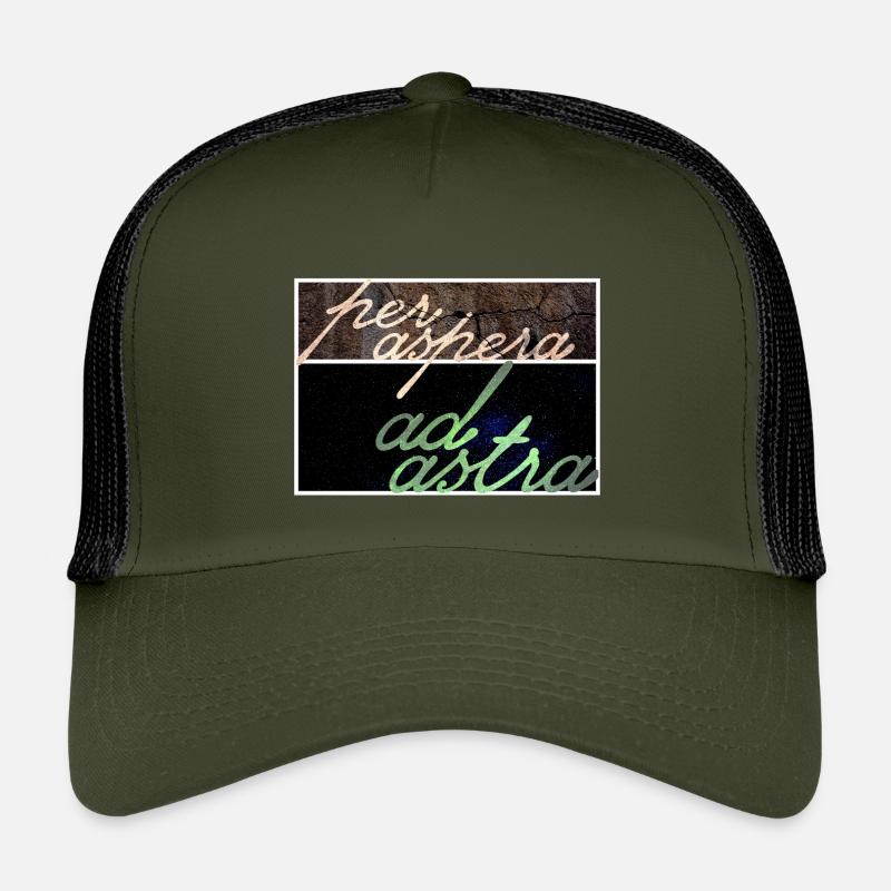 Per Aspera Ad Astra - Kids’ Trucker Cap - olive/black