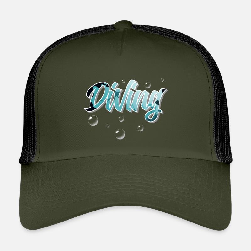 Tauchen Taucher - Kinder Trucker-Cap - Olive/Schwarz