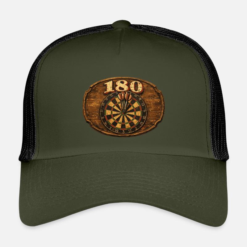 Cible de fléchettes rétro 180 pour joueurs de fléchettes - cadeau Casquette trucker enfant