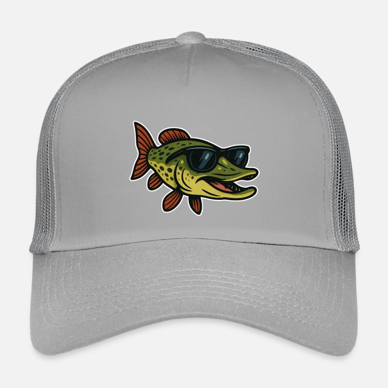 Hecht mit Sonnenbrille Kinder Trucker-Cap