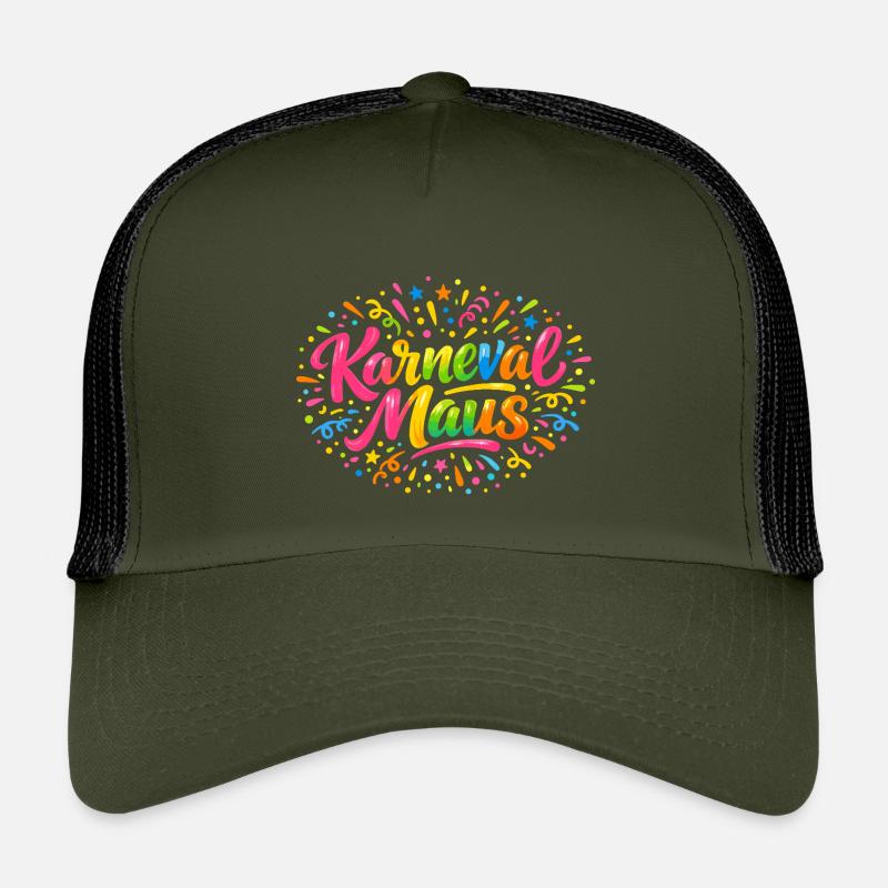 Karnevalsmaus Karneval Köln Süß Niedlich Geschenk - Kinder Trucker-Cap - Olive/Schwarz