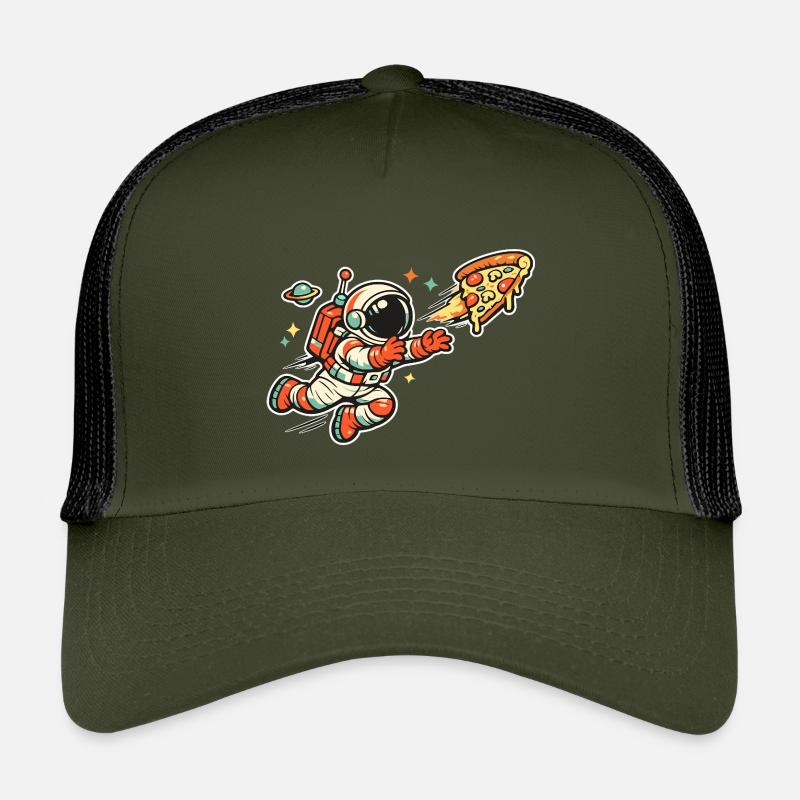 Astronaut auf Pizzajagd Kinder Trucker-Cap