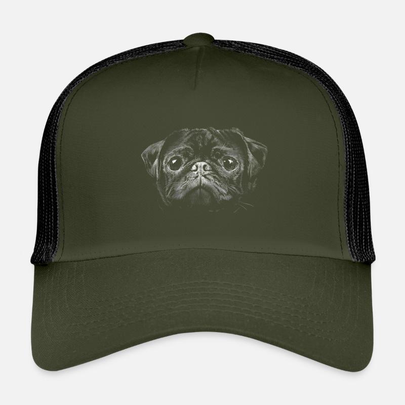 Mops - Kinder Trucker-Cap - Olive/Schwarz