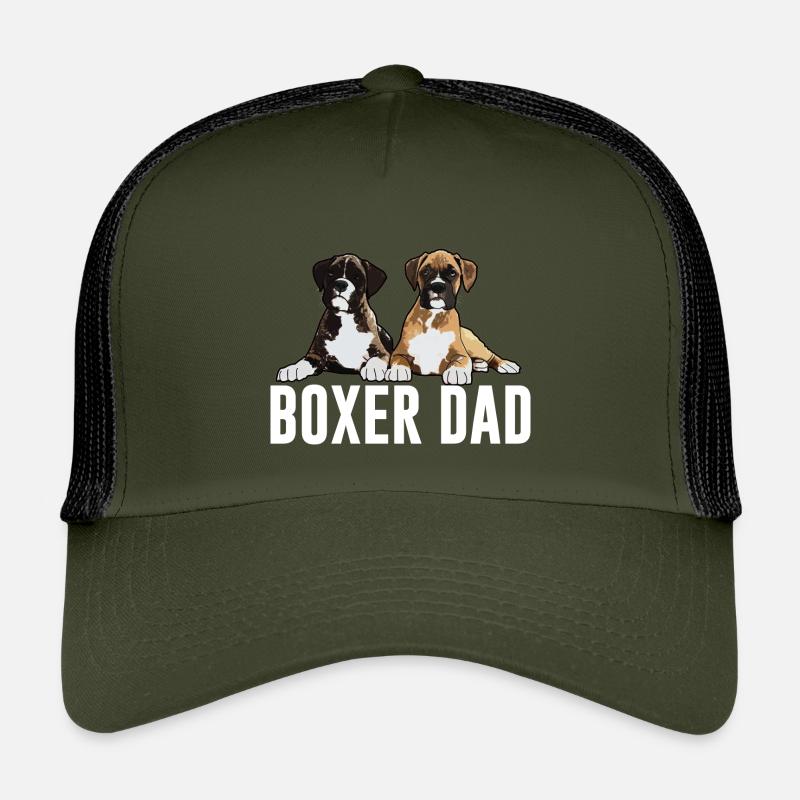 Boxer Hund Boxer Papa - Kinder Trucker-Cap - Olive/Schwarz
