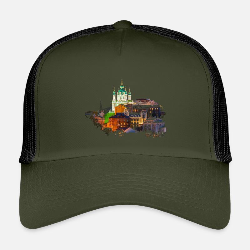 Kiew - Kinder Trucker-Cap - Olive/Schwarz