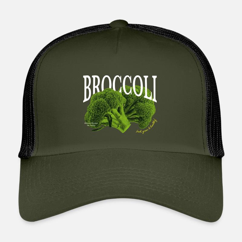 Broccoli – Aesthetic vegetable design - Kids’ Trucker Cap - olive/black