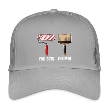 Painting is a serious thing - Kids’ Trucker Cap - light grey - Front