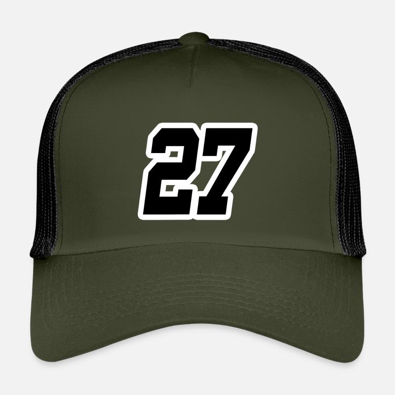 Nummer siebenundzwanzig 27 - Kinder Trucker-Cap - Olive/Schwarz