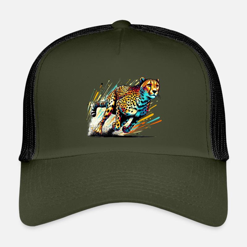 Gepard - Kinder Trucker-Cap - Olive/Schwarz