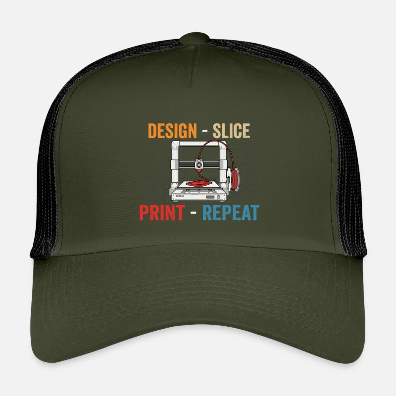 3D-Druck Evolution – Design Slice Print Repeat Kinder Trucker-Cap
