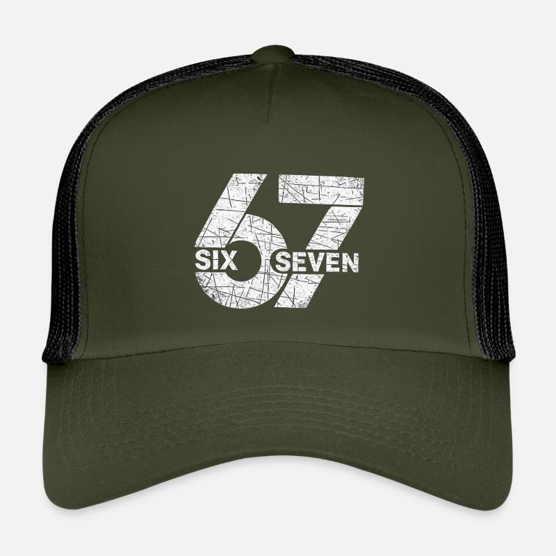67 Six Seven - Kinder Trucker-Cap - Olive/Schwarz