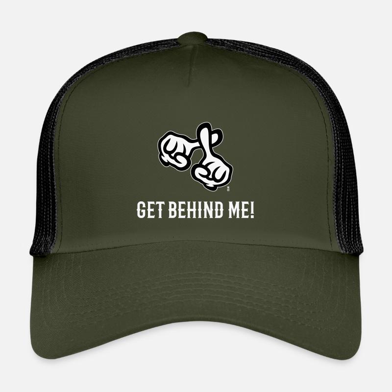 Get Behind Me! (Cross / Bible / Religion / NEG 2C) Kids’ Trucker Cap