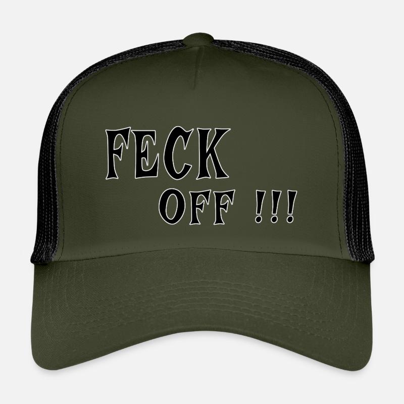 Feck Off – Irish Attitude - Kinder Trucker-Cap - Olive/Schwarz