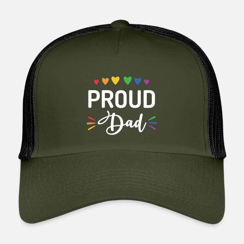 Stolzer Papa - Kinder Trucker-Cap - Olive/Schwarz