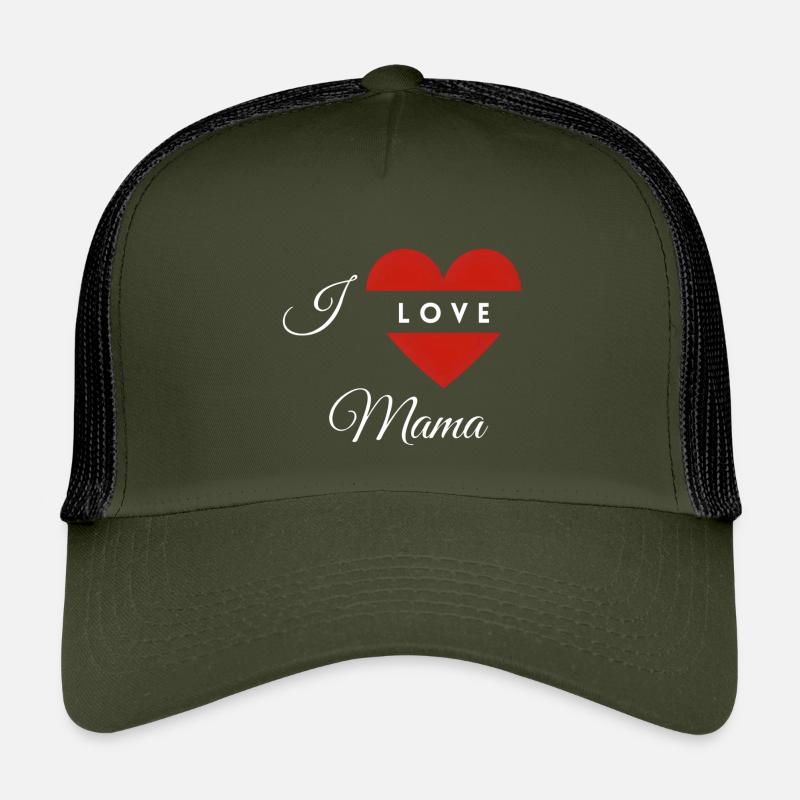 Forme de coeur avec message d’amour pour maman Casquette trucker enfant