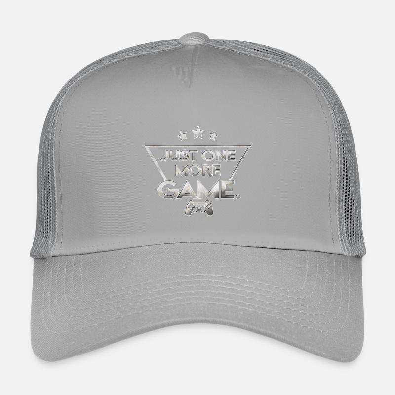 Just_one_more_game_ _silber_muster_ Casquette trucker enfant