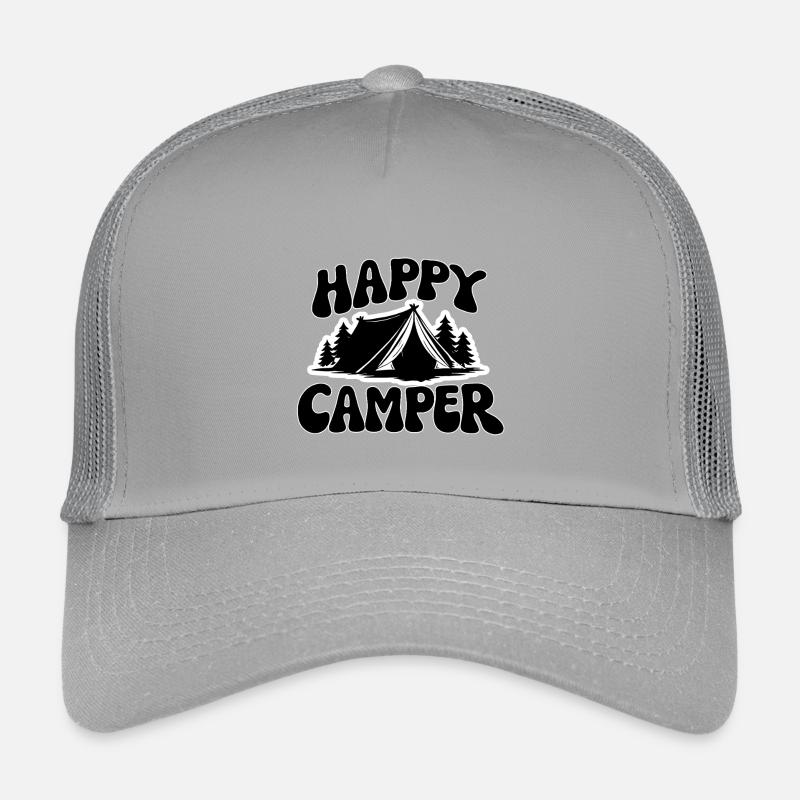 Scène joyeuse de la tente de campeurs Casquette trucker enfant