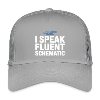 Ich Spreche Fließend Schaltplantechnik - Kinder Trucker-Cap - Hellgrau - Vorne