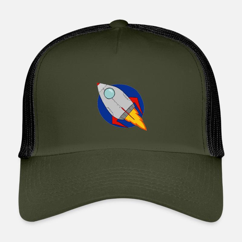 Rakete - Kinder Trucker-Cap - Olive/Schwarz