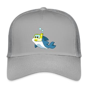Dolphin Diver Snorkel Diving - Kids’ Trucker Cap - light grey - Front