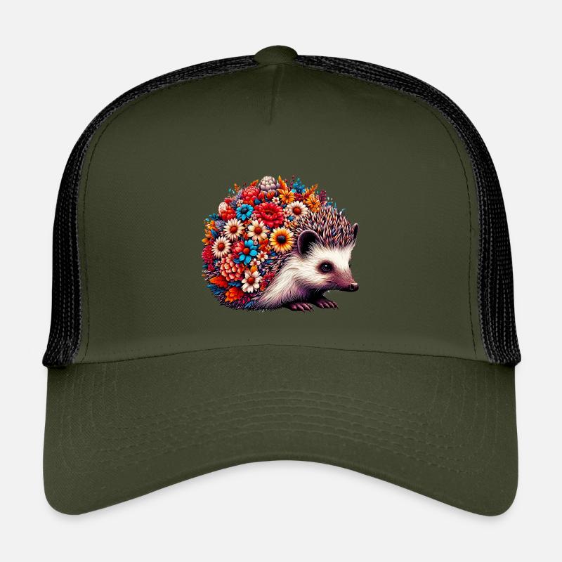 Igel - Kinder Trucker-Cap - Olive/Schwarz