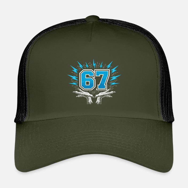 67 Six Seven - Hühnerfüße - Kinder Trucker-Cap - Olive/Schwarz