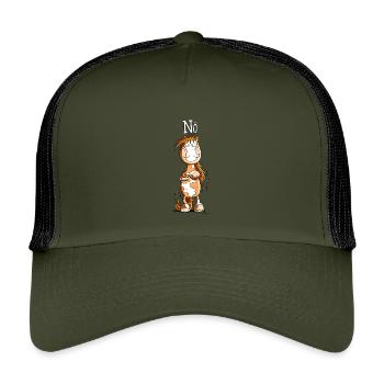 Nö Pferd I Einfach Nö Tiermotiv - Kinder Trucker-Cap - Olive/Schwarz - Vorne