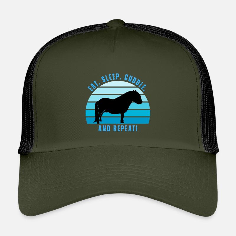 Shetland poney bonheur - Coucher de soleil de style rétro Casquette trucker enfant
