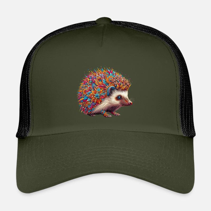 Igel - Kinder Trucker-Cap - Olive/Schwarz