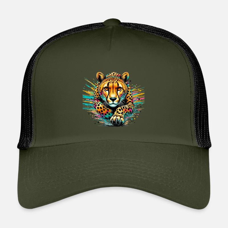 Gepard - Kinder Trucker-Cap - Olive/Schwarz