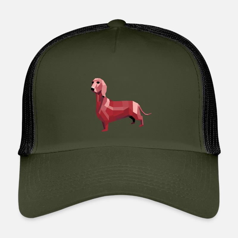 Teckel low poly rouge Casquette trucker enfant
