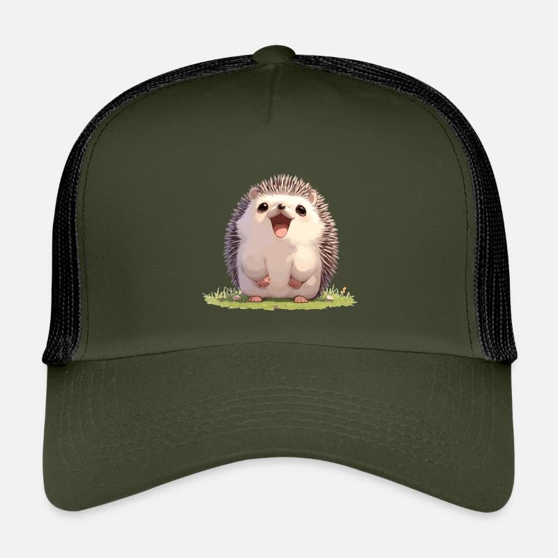 Igel - Kinder Trucker-Cap - Olive/Schwarz