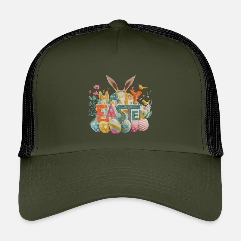 Easter bunny with spring motifs Kids’ Trucker Cap
