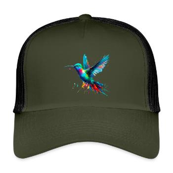 Kolibri - Kinder Trucker-Cap - Olive/Schwarz - Vorne