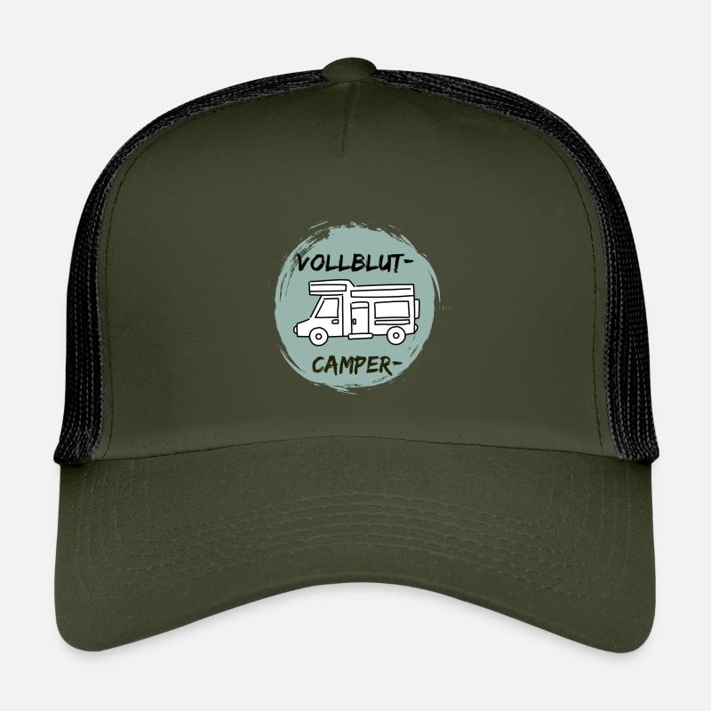 VollblutCamper-Wohnmobil - Kinder Trucker-Cap - Olive/Schwarz
