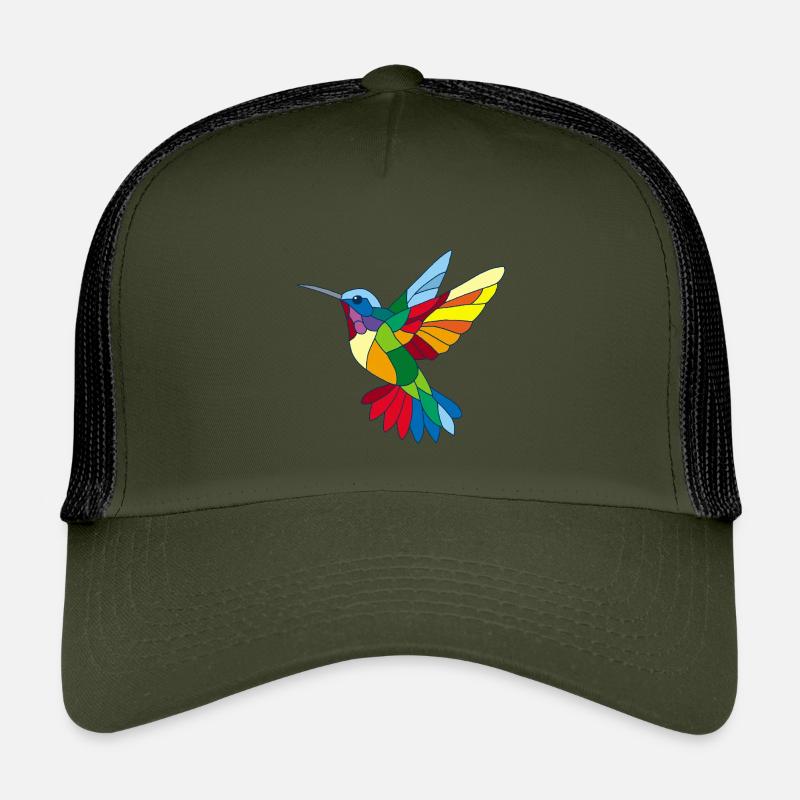 Colibri multicolore Casquette trucker enfant